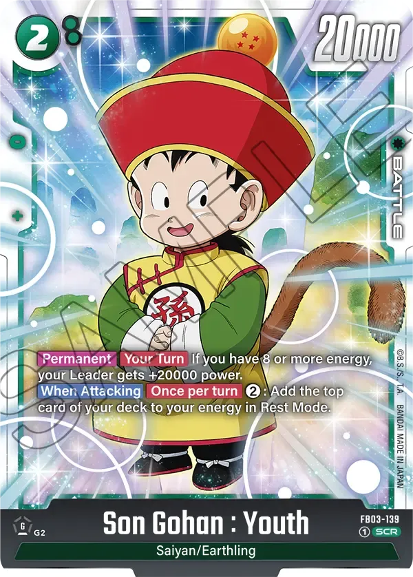 Son Gohan Youth Dragon Ball Super Card Game Fusion World Card