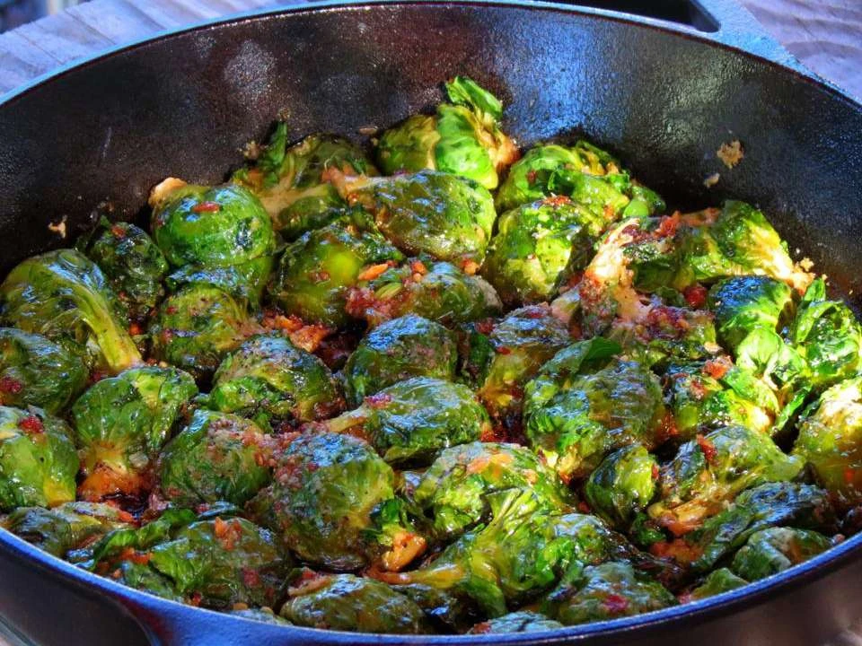 Pan Fried Brussels Sprouts