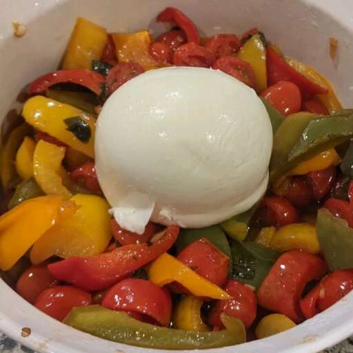 Roasted Veggie Salad With Burrata