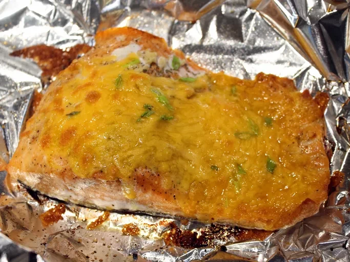 Cheesy Baked Salmon