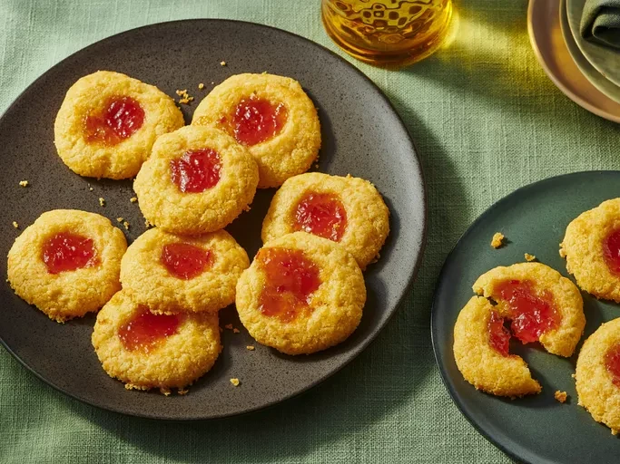 Cheesy Thumbprint Appetizers with Hot Pepper Jelly