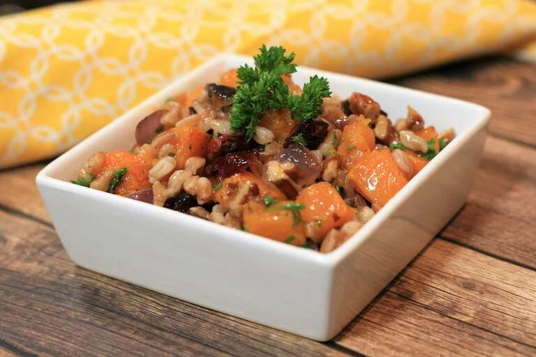 Butternut Farro Salad with Blood Orange Vinaigrette