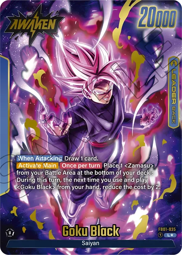 Goku Black Dragon Ball Super Card Game Fusion World Card