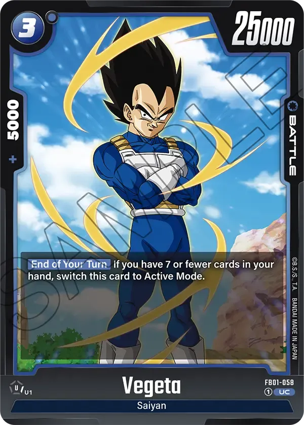 Vegeta Dragon Ball Super Card Game Fusion World Card