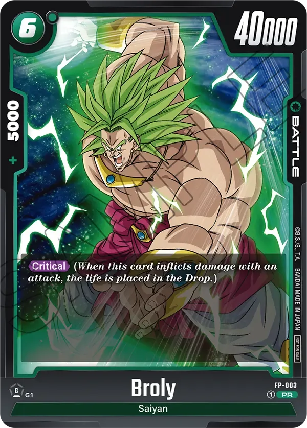 FP-003 Broly Dragon Ball Super Card Game Fusion World Card | Dragon ...