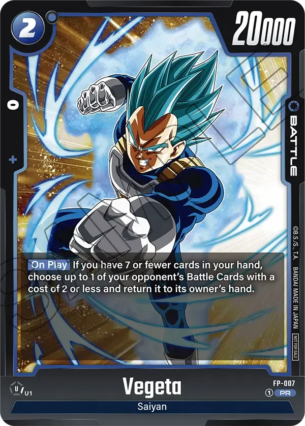 Vegeta Dragon Ball Super Card Game Fusion World Card 