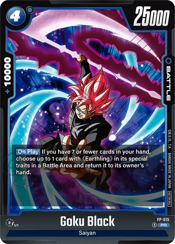 Goku Black Dragon Ball Super Card Game Fusion World Card