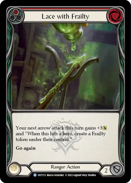 AAZ018 Lace with Frailty Card - Flesh and Blood TCG AAZ018 Lace with Frailty Card - Flesh and Blood TCG