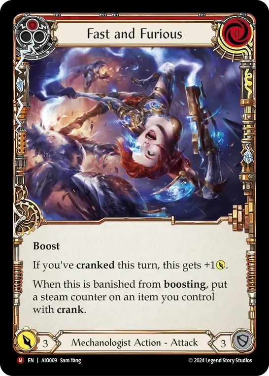 AIO009-RF Fast and Furious Card - Flesh and Blood TCG
