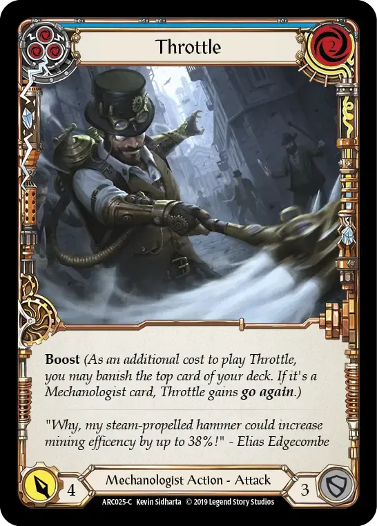 ARC025-RF Throttle Card - Flesh and Blood TCG