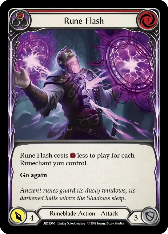 ARC100-RF Rune Flash Card - Flesh and Blood TCG ARC100-RF Rune Flash Card - Flesh and Blood TCG