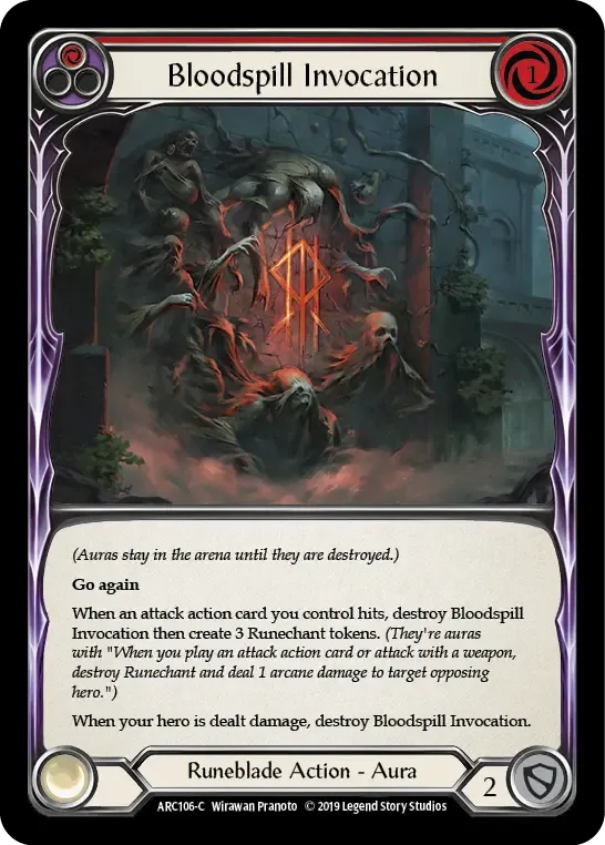 ARC106-RF Bloodspill Invocation Card - Flesh and Blood TCG