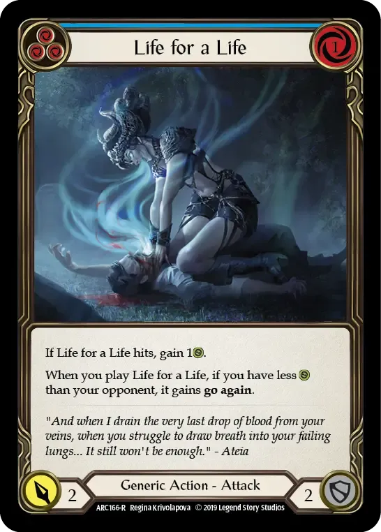 ARC166-RF Life for a Life Card - Flesh and Blood TCG ARC166-RF Life for a Life Card - Flesh and Blood TCG