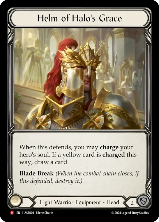 ASB003-RF Helm of Halo's Grace Card - Flesh and Blood TCG ASB003-RF Helm of Halo's Grace Card - Flesh and Blood TCG