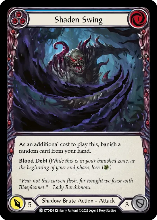 DTD126-RF Shaden Swing Card - Flesh and Blood TCG