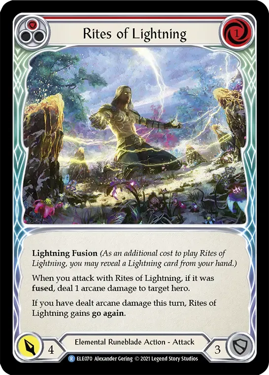 ELE070-RF Rites of Lightning Card - Flesh and Blood TCG