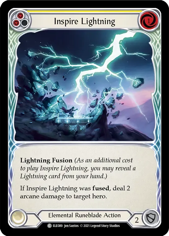 ELE089-RF Inspire Lightning Card - Flesh and Blood TCG
