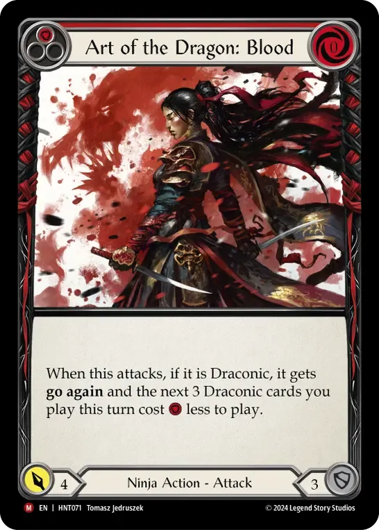 FAB307-RF Art of the Dragon: Blood Card - Flesh and Blood TCG FAB307-RF Art of the Dragon: Blood Card - Flesh and Blood TCG