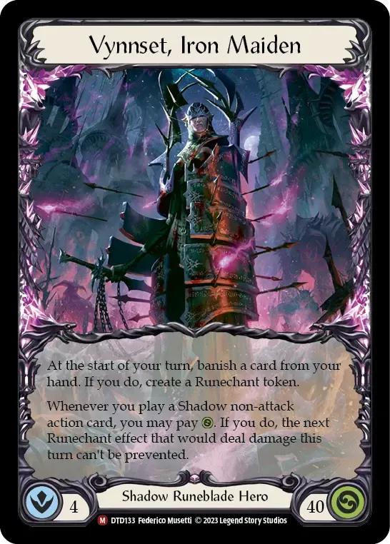 HER087-CF Vynnset, Iron Maiden Card - Flesh and Blood TCG HER087-CF Vynnset, Iron Maiden Card - Flesh and Blood TCG