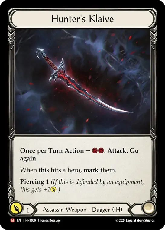 正式的 - Card Klaive Hunter's HNT009-CF Flesh TCG Blood and その他