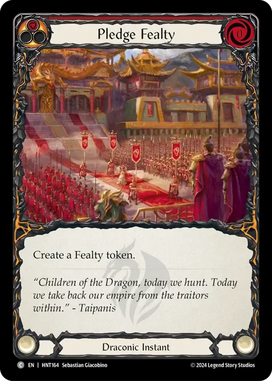 HNT164-RF Pledge Fealty Card - Flesh and Blood TCG