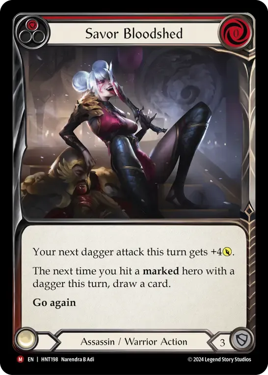 HNT198-RF Savor Bloodshed Card - Flesh and Blood TCG HNT198-RF Savor Bloodshed Card - Flesh and Blood TCG
