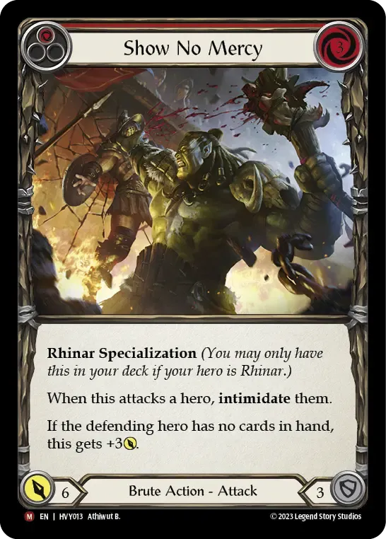 HVY013-RF Show No Mercy Card - Flesh and Blood TCG