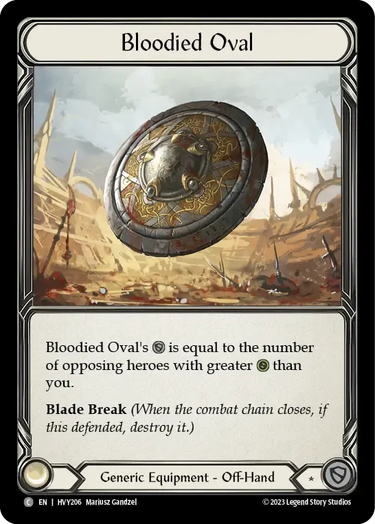 HVY206-CF Bloodied Oval Card - Flesh and Blood TCG