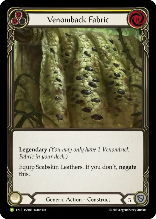 LSS018-CF Venomback Fabric Card - Flesh and Blood TCG LSS018-CF Venomback Fabric Card - Flesh and Blood TCG