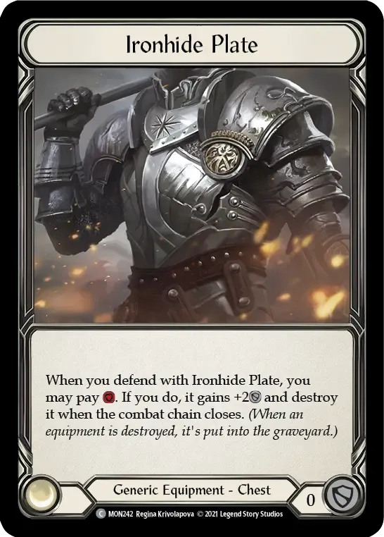 【お気にいる】 Plate Ironhide MON242-CF Card TCG Blood and Flesh - その他