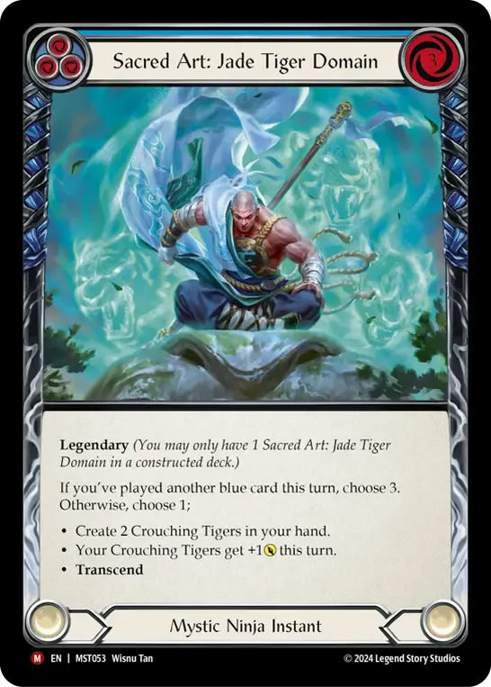MST053-MV Sacred Art: Jade Tiger Domain Card - Flesh and MST053-MV Sacred Art: Jade Tiger Domain Card - Flesh and