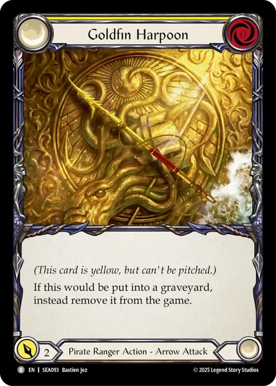SEA093-TP Goldfin Harpoon Card - Flesh and Blood TCG SEA093-TP Goldfin Harpoon Card - Flesh and Blood TCG