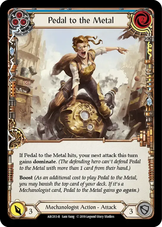 U-ARC013-RF Pedal to the Metal Card - Flesh and Blood TCG
