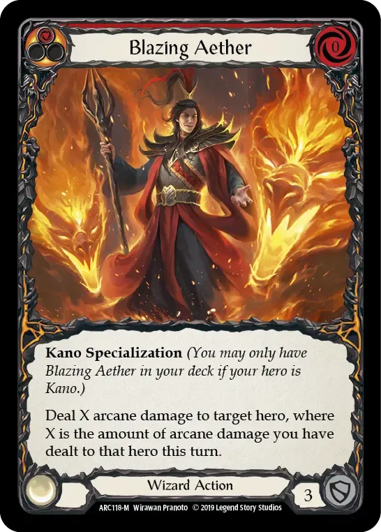 U-ARC118-RF Blazing Aether Card - Flesh and Blood TCG U-ARC118-RF Blazing Aether Card - Flesh and Blood TCG