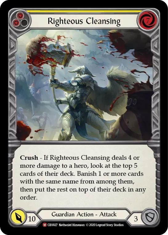 ディズニープリンセスのベビーグッズも大集合 U-CRU027-RF Righteous Cleansing Card - Flesh and Blood TCG その他