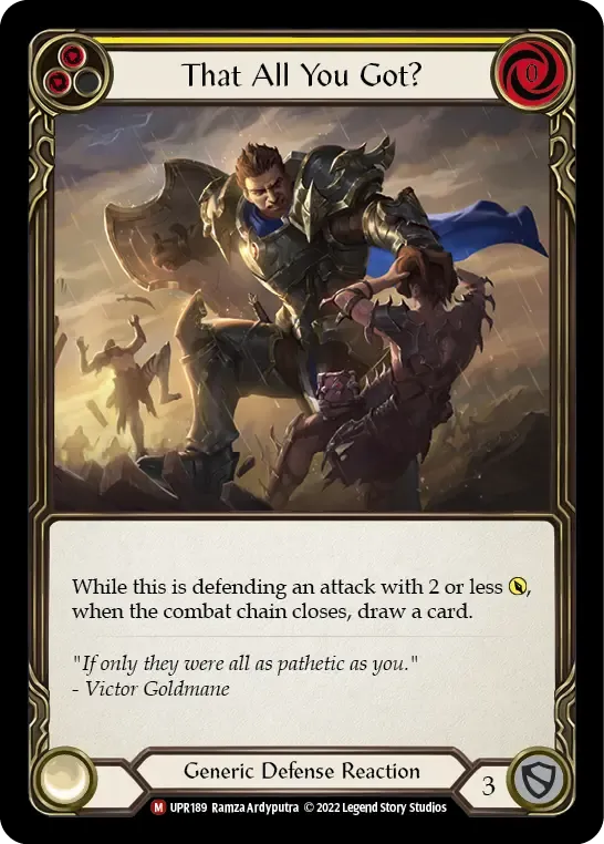 品質が - Card Got? You All That UPR189-RF Flesh TCG Blood and その他