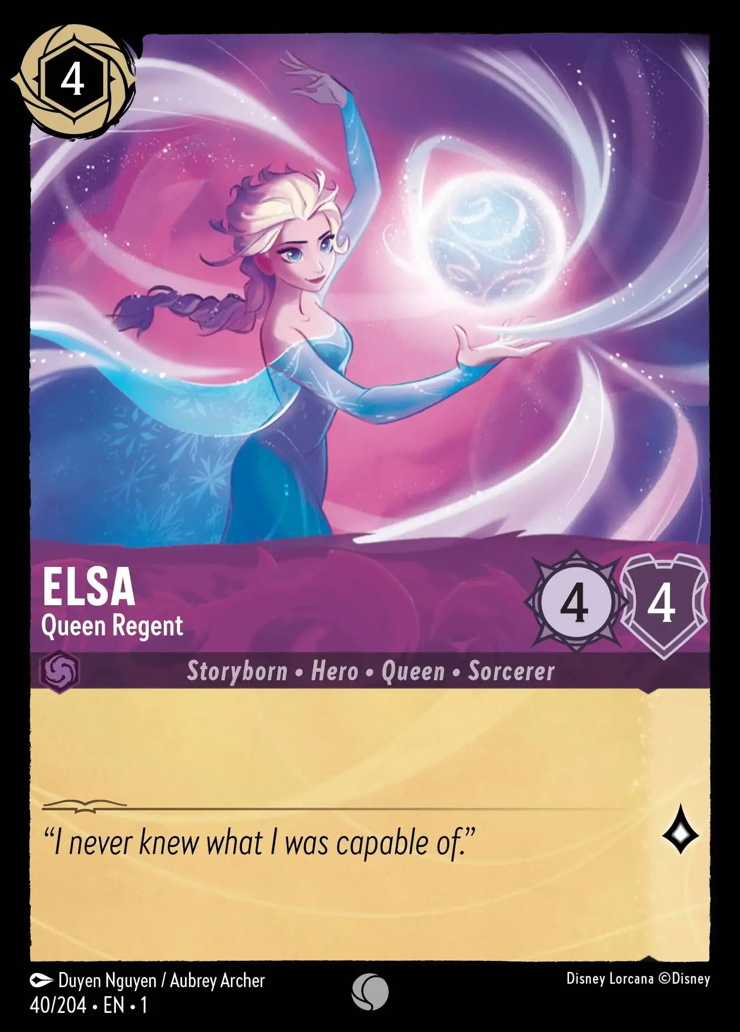 Elsa - Snow Queen Lorcana Card