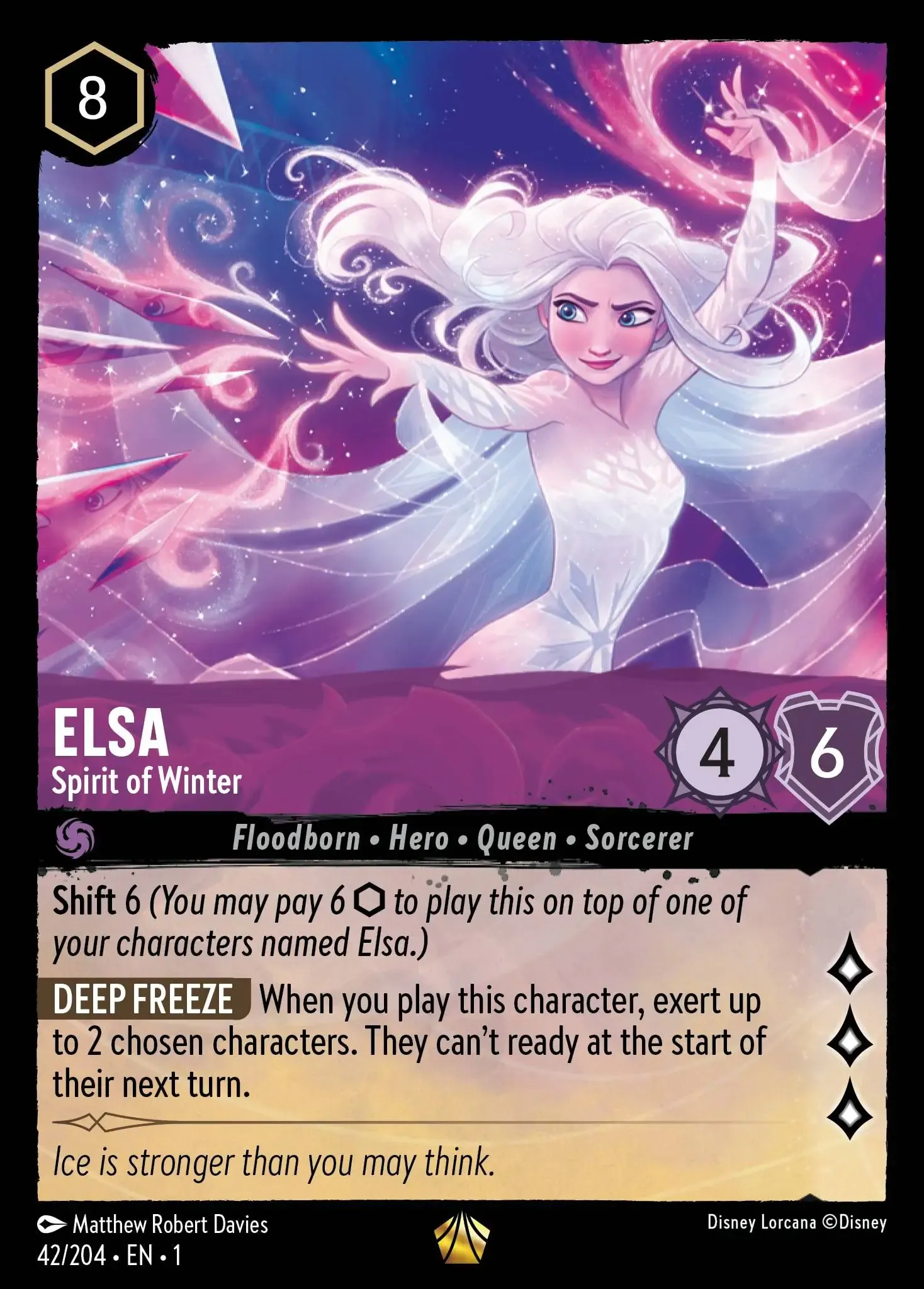 Elsa - Spirit of Winter Lorcana Card