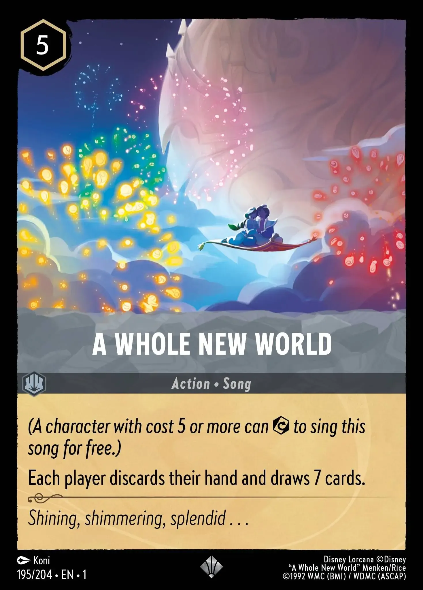A Whole New World Lorcana Card