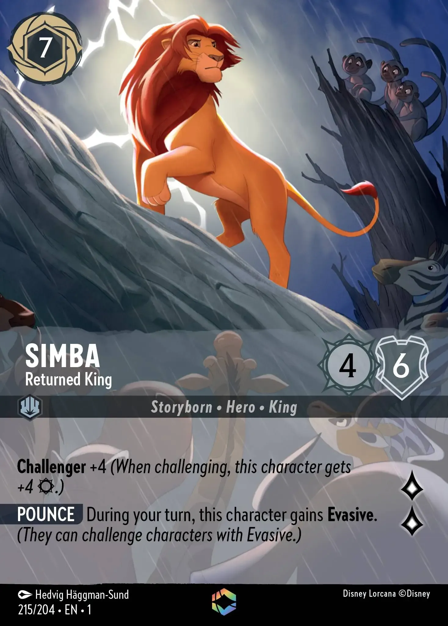 Simba - Rightful King Lorcana Card