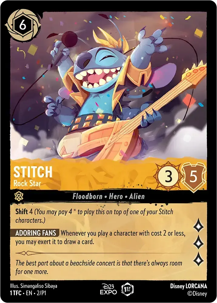 Stitch - Rock Star Lorcana Card