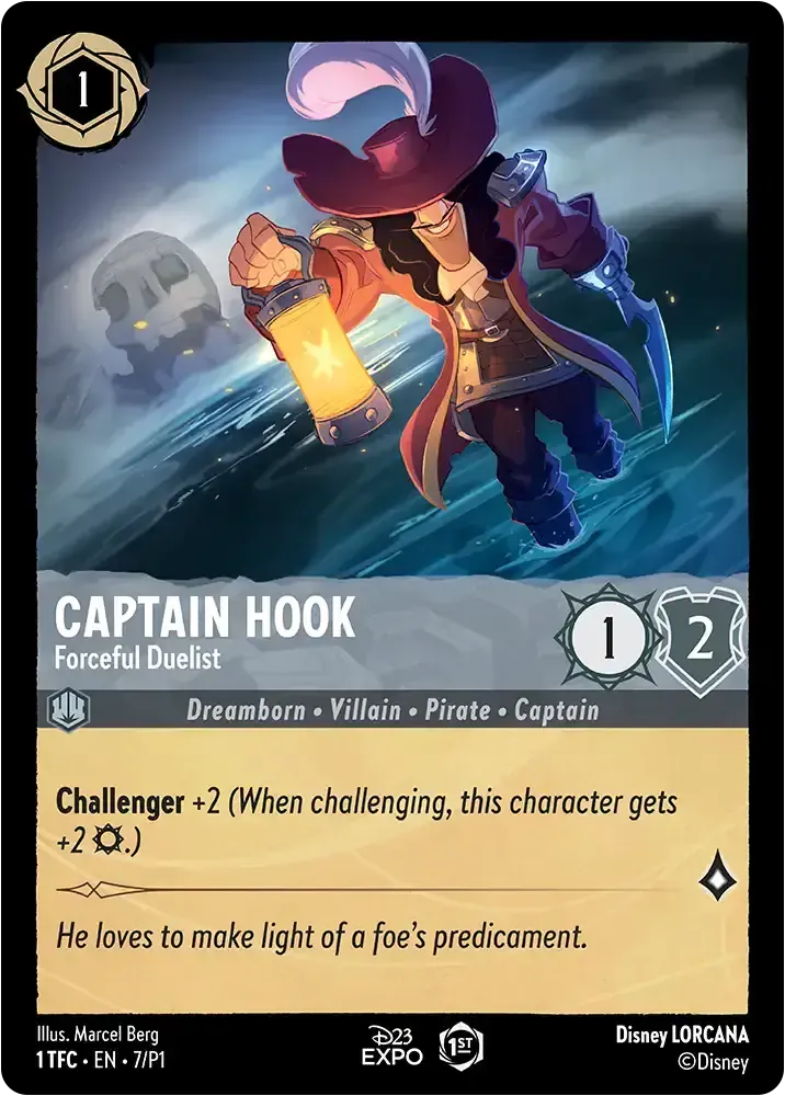 Captain Hook - Thinking a Happy Thought Lorcana Card