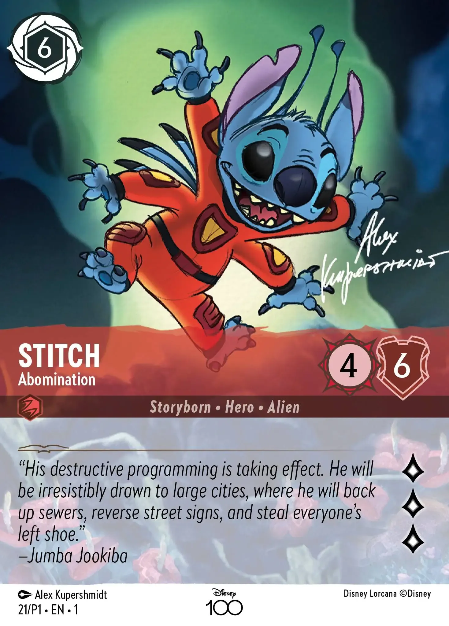 Stitch - Rock Star Lorcana Card