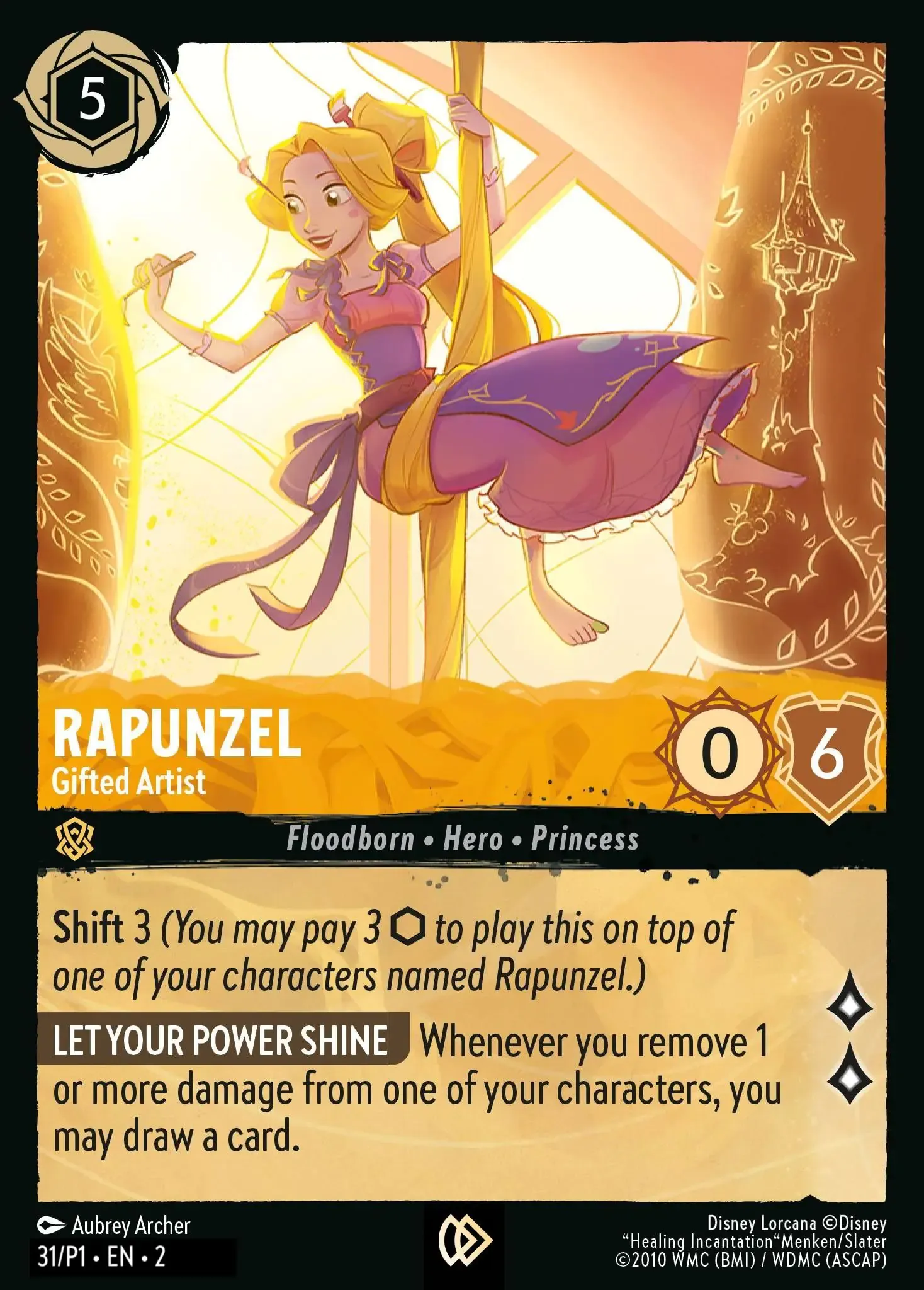 Rapunzel - Sunshine Lorcana Card