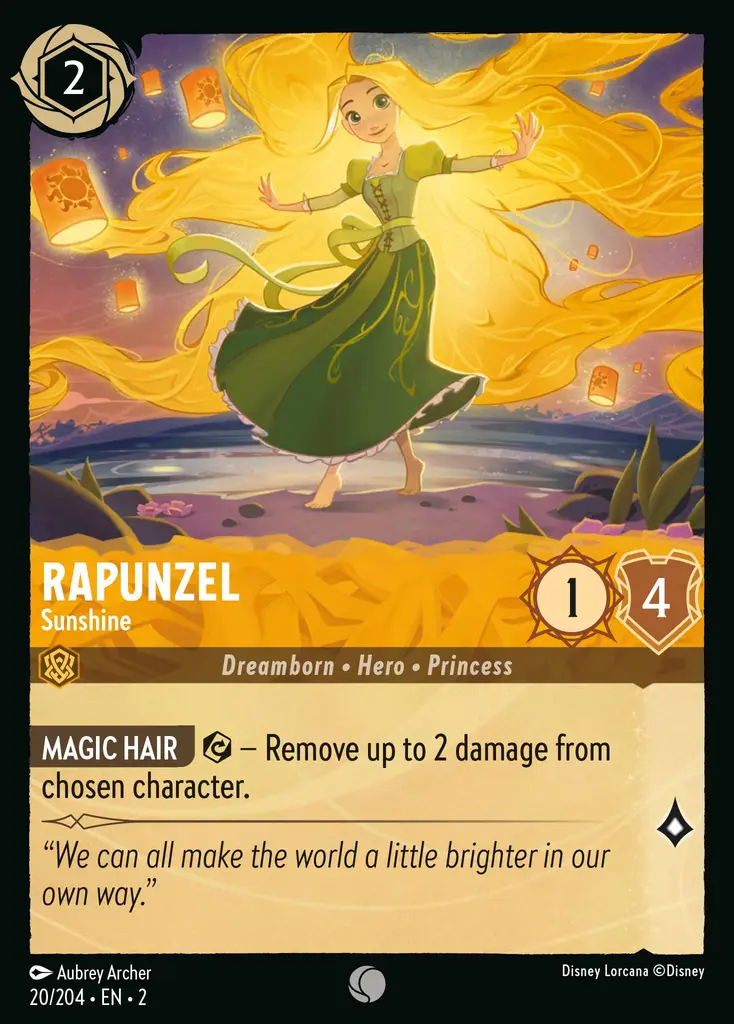 Rapunzel - Sunshine Lorcana Card