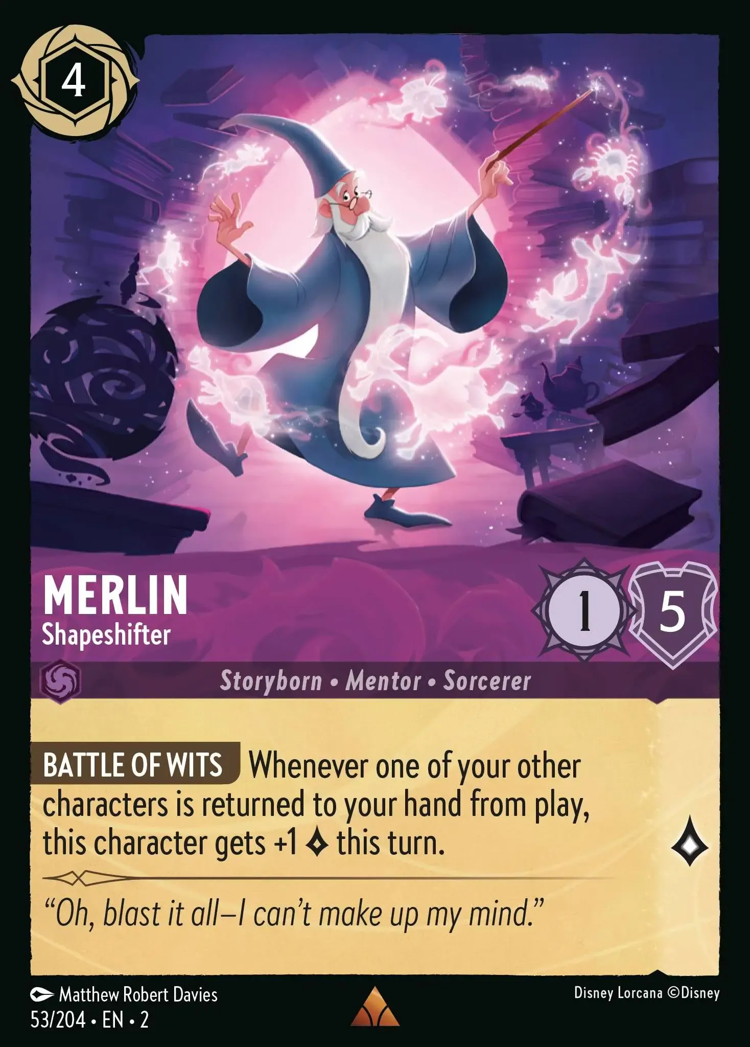 Merlin - Shapeshifter Lorcana Card | Lorcana.gg