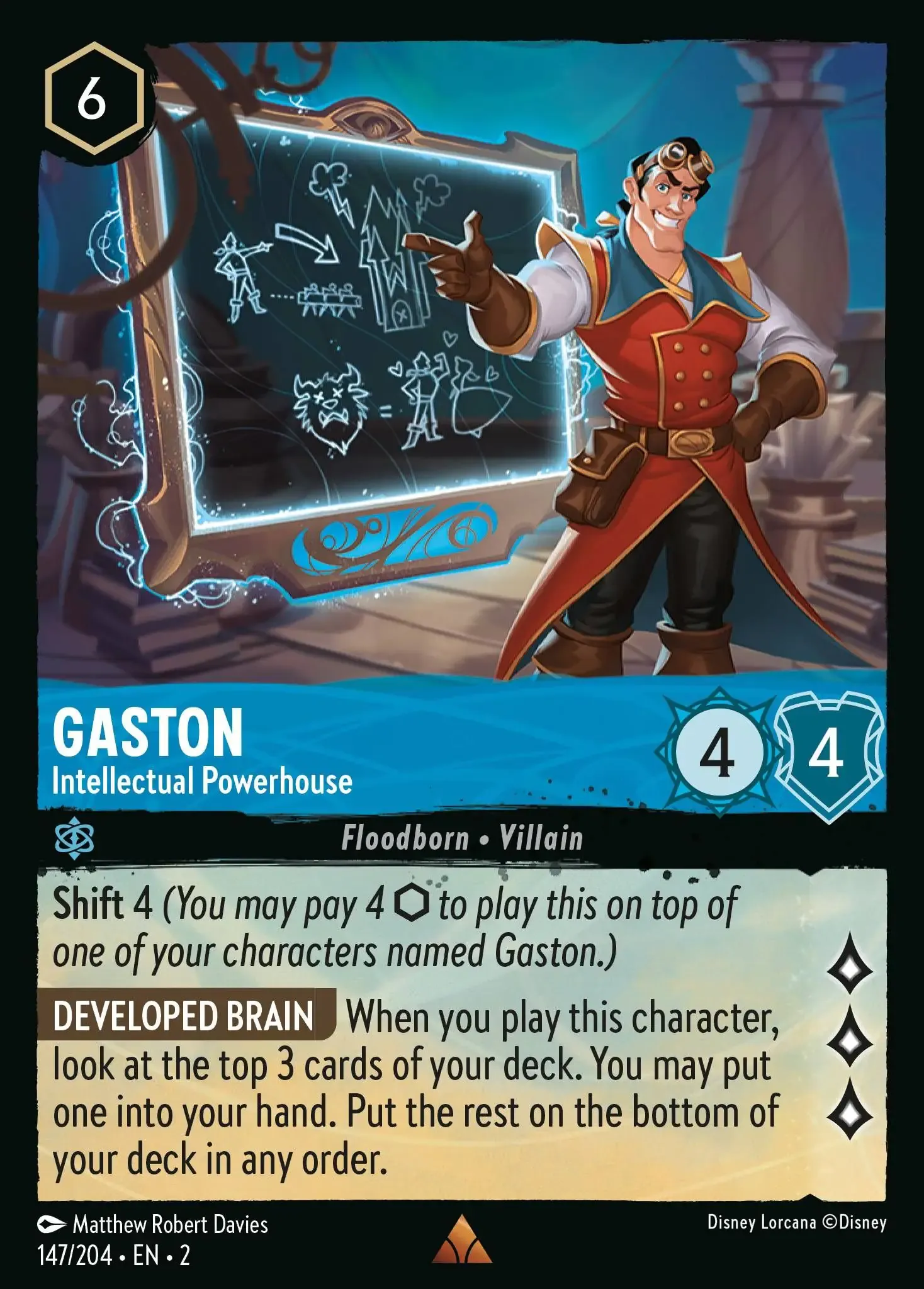 Gaston - Intellectual Powerhouse Lorcana Card