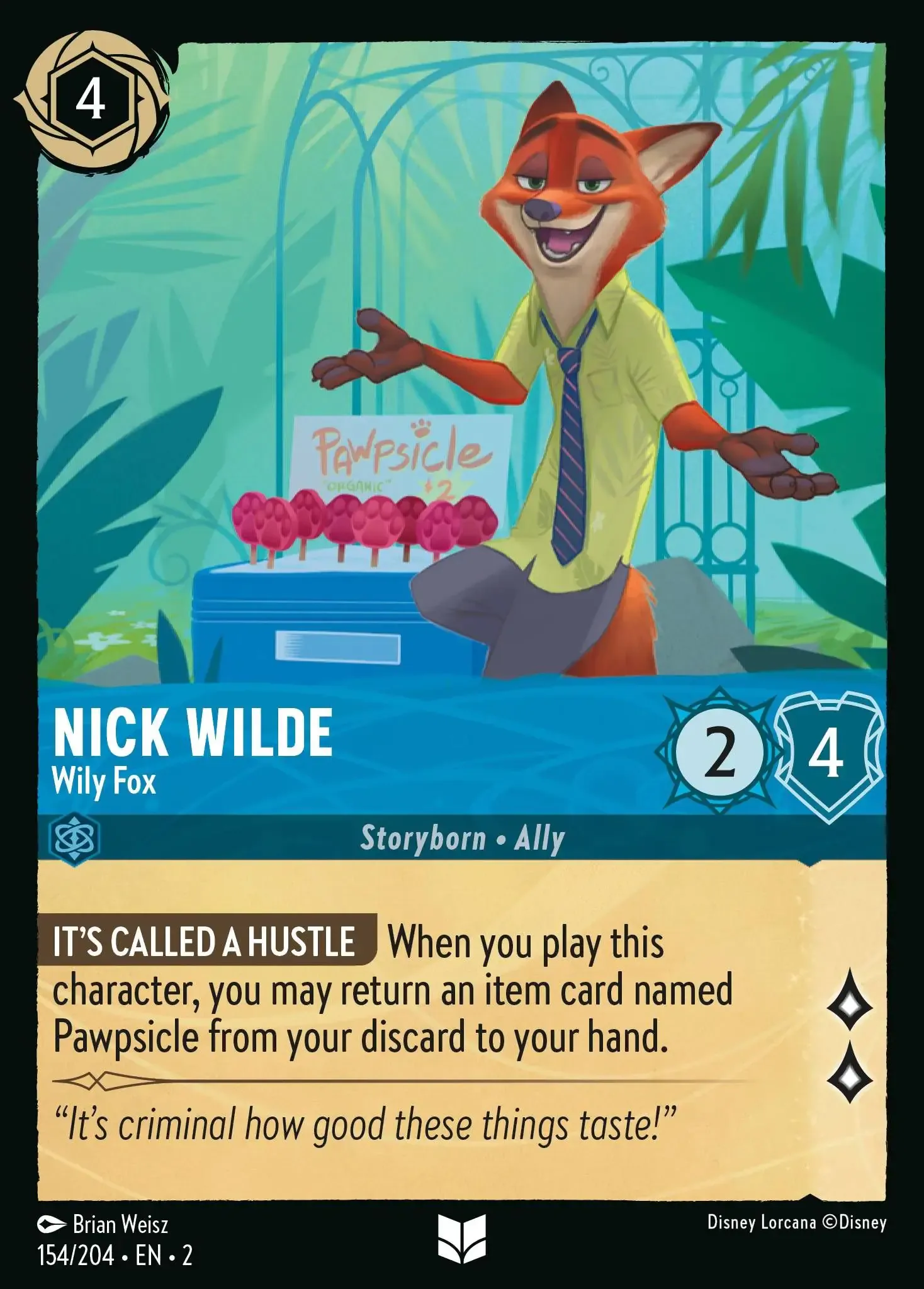 Nick Wilde - Wily Fox Lorcana Card