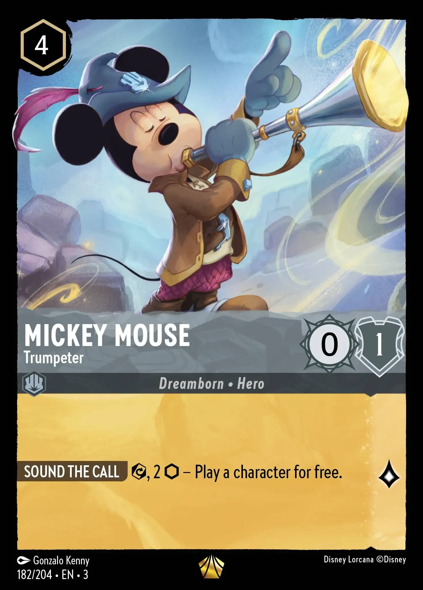 Mickey Mouse - Wayward Sorcerer Lorcana Card