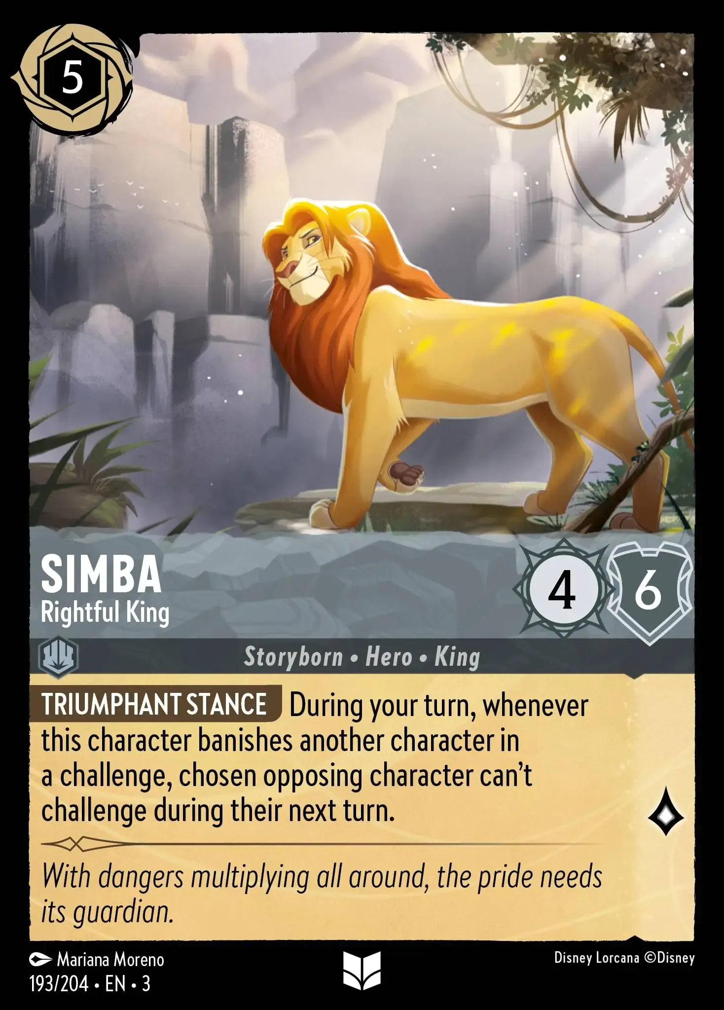 Simba - Rightful King Lorcana Card | Lorcana.gg